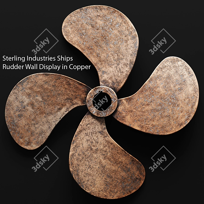 Nautical Copper Wall Display 3D model image 1