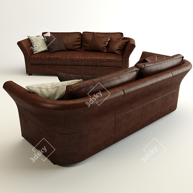 Vincent 3-Seater Sofa 3D model image 2