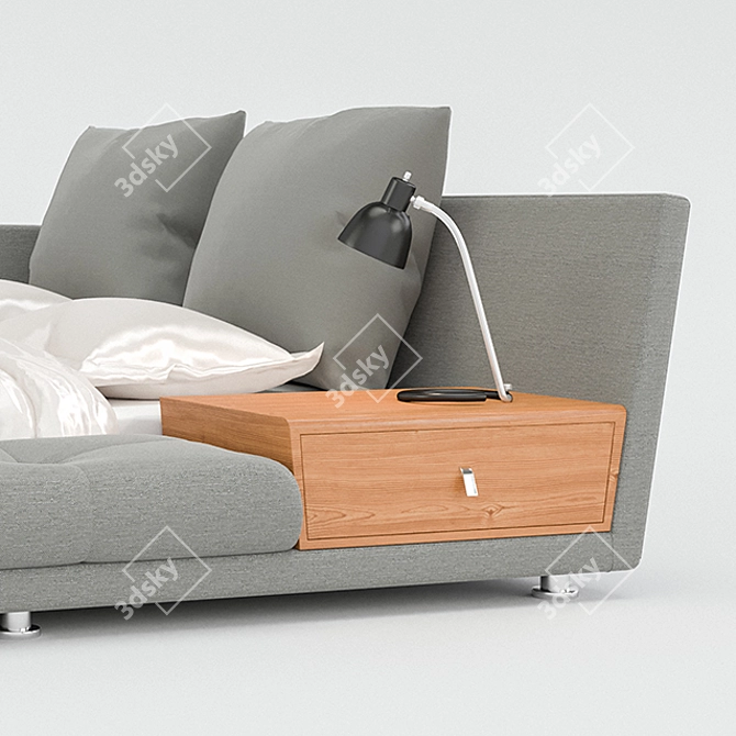 ESF 1336 L-Shaped Bed: Modern and Spacious 3D model image 2