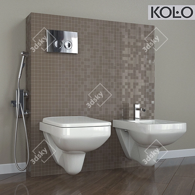 KOLO NOVA PRO Rimfree Suspended WC 3D model image 1