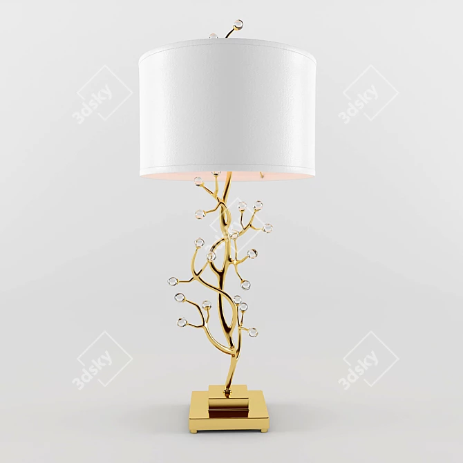 Elegant Bede Table Lamp 3D model image 1