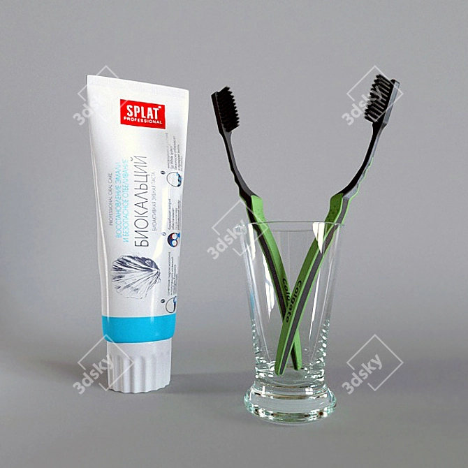 Dental Duo: Paste & Brush 3D model image 1