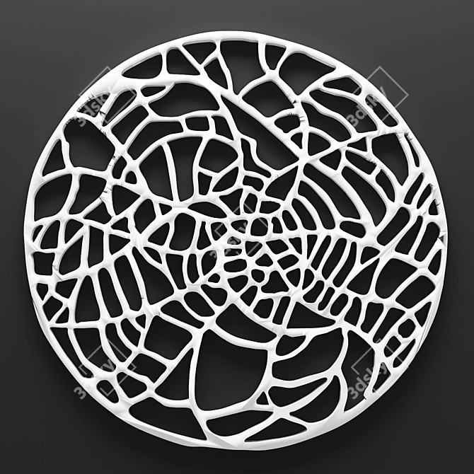 Champagne Spidersilk Wall Sculpture 3D model image 3