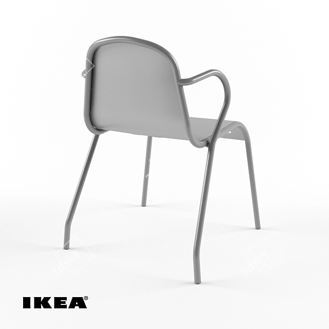 Modern Outdoor Chair: IKEA Tunholmen 3D model image 2
