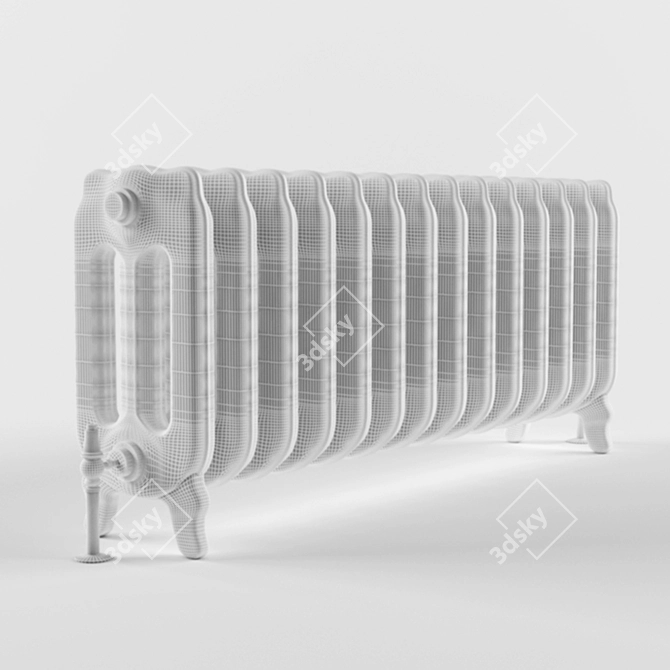 Sleek Turbo Radiator 3D model image 2