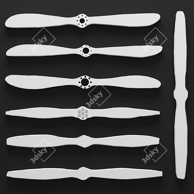 Vintage Propeller Set by UMA & Authentic 3D model image 3