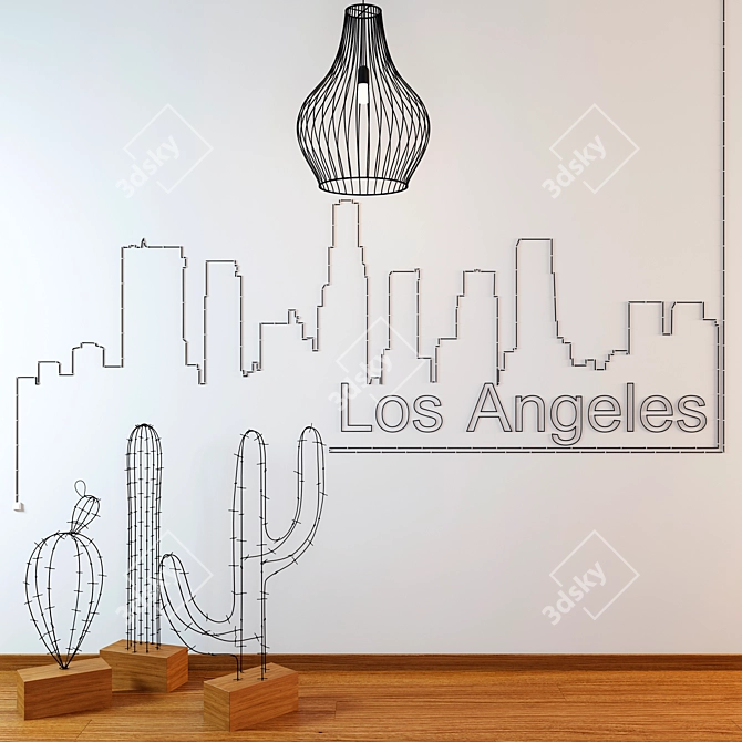 Wire Art Decor 3D model image 1