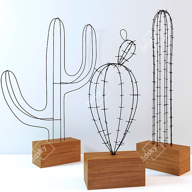 Wire Art Decor 3D model image 2