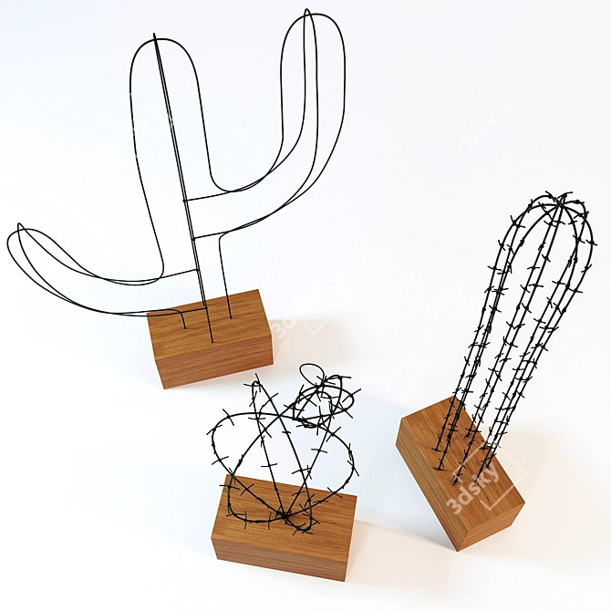 Wire Art Decor 3D model image 3