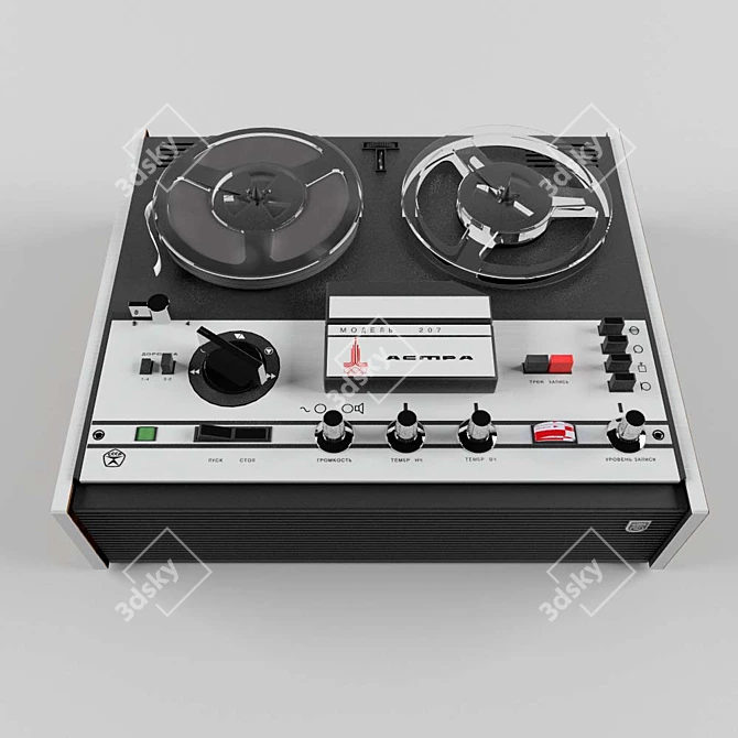 Astra 207 Tape Recorder 3D model image 2