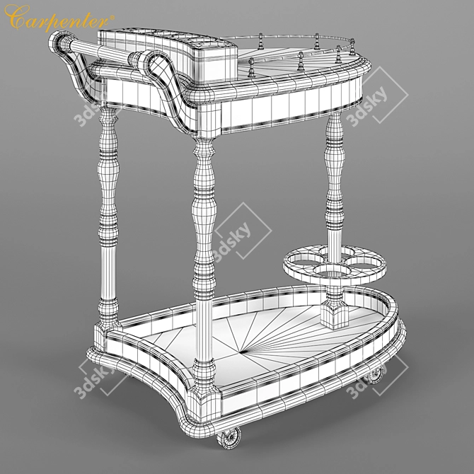 Title: Carpenter 230 Dining Cart 3D model image 3