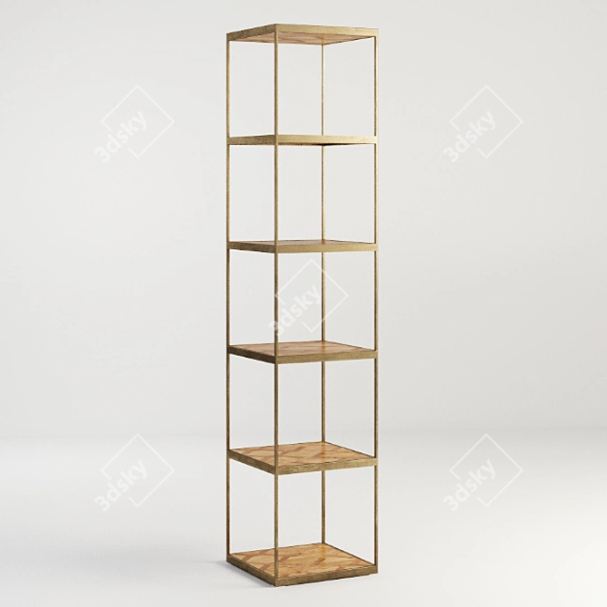 Gramercy Landford Bookshelf: Stylish, Functional Storage 3D model image 1