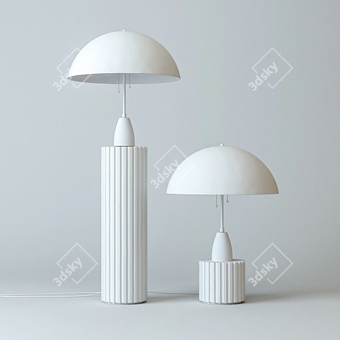 Elevate Your Space: Column Lamps 3D model image 2