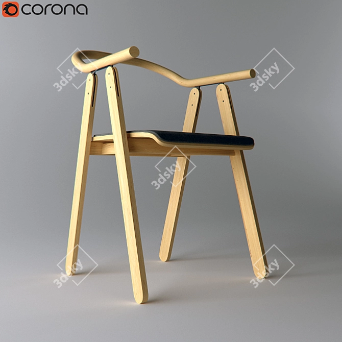 Redo Toon Chair: Stylish and Comfortable 3D model image 1