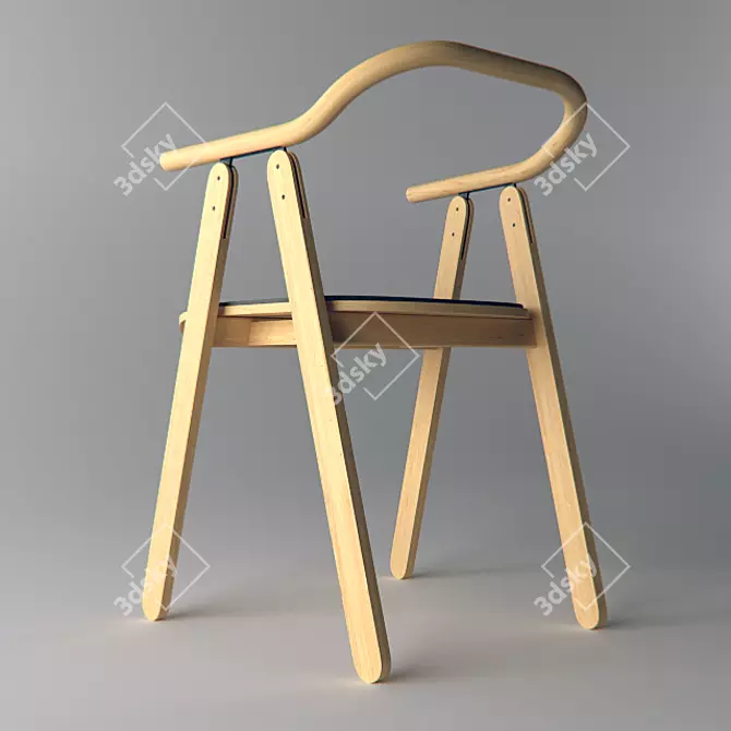 Redo Toon Chair: Stylish and Comfortable 3D model image 2