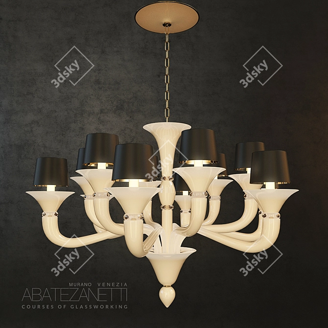 Ethereal Murano Glass Chandelier 3D model image 1