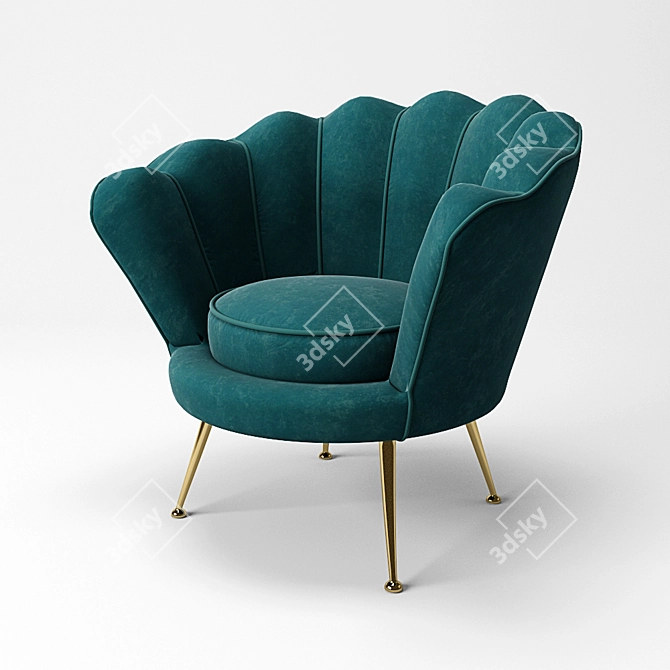 Modern Trapezium Chair: Sleek Design and Superior Comfort 3D model image 1