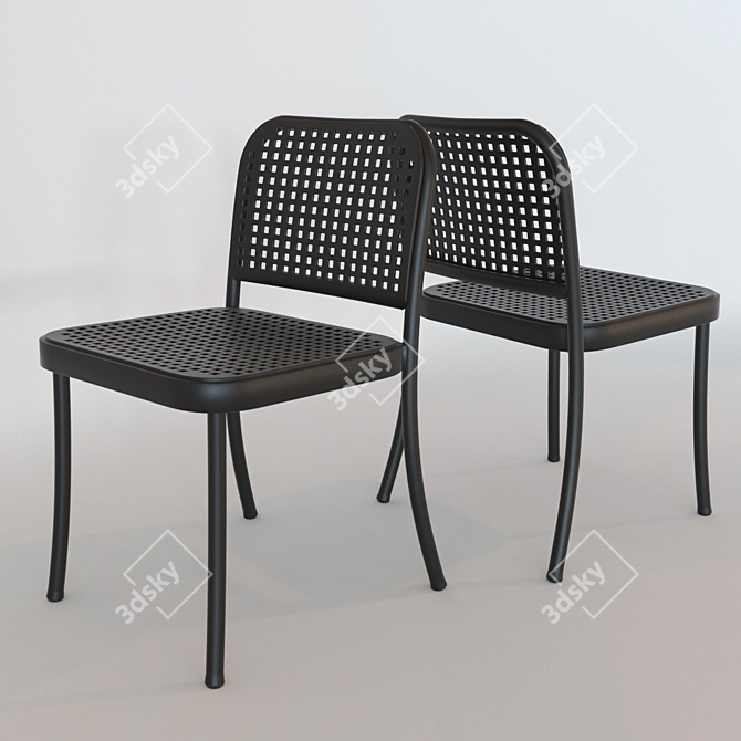 Elegant Silver Chair: Stylish and Timeless 3D model image 1