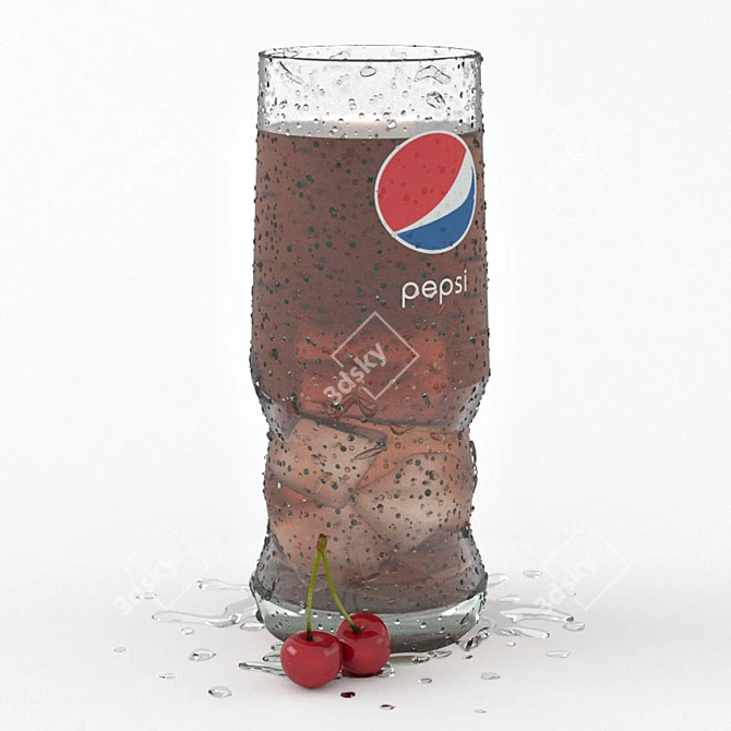 Pepsi Glass - Refreshing and Cool 3D model image 1