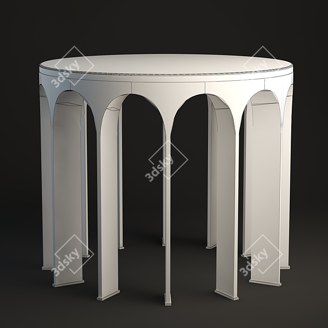 Baker Arcade Center Side Table 3D model image 2