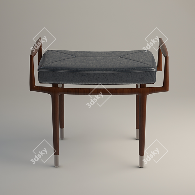 Friso: Sculptural Asian-Inspired Bench 3D model image 1