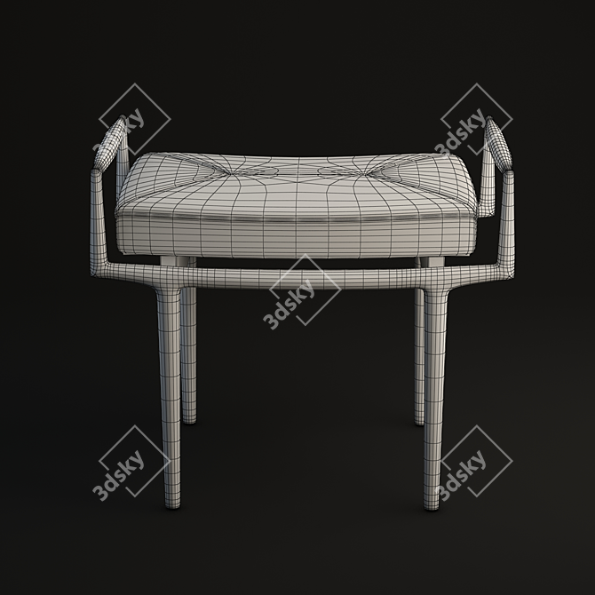 Friso: Sculptural Asian-Inspired Bench 3D model image 2