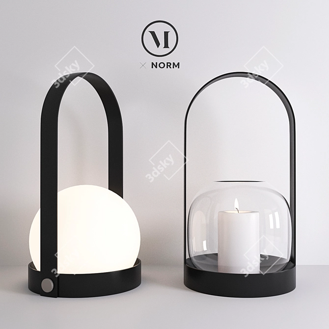 Carrie Table Lamp: Nordic Elegance 3D model image 1
