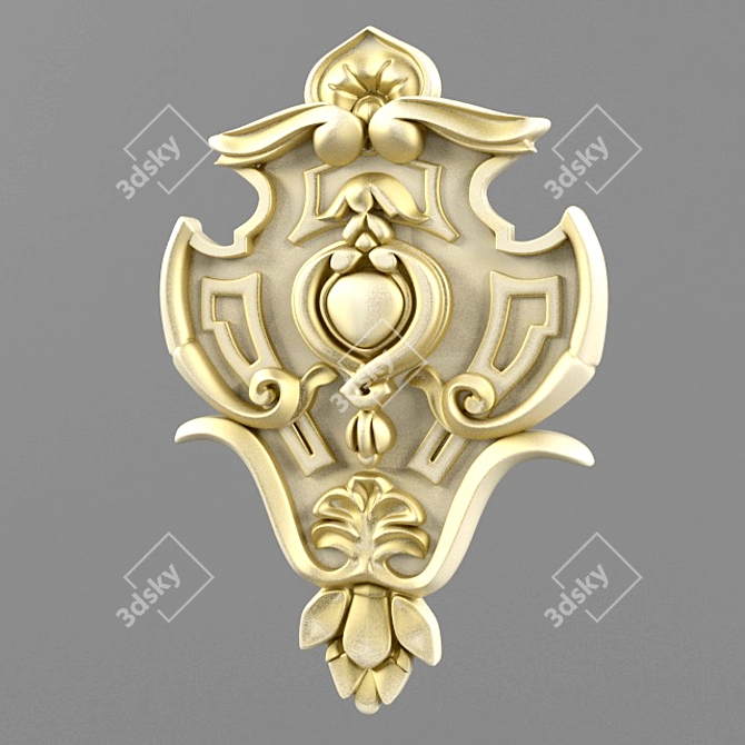 TurboSmooth-Enabled Cartouche 3D model image 1