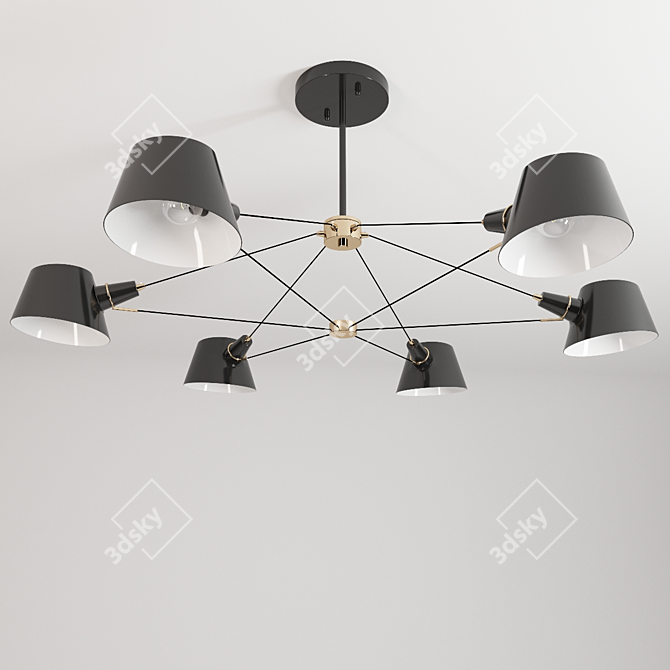 Elegant Favourite Eimer 512 Chandelier 3D model image 2