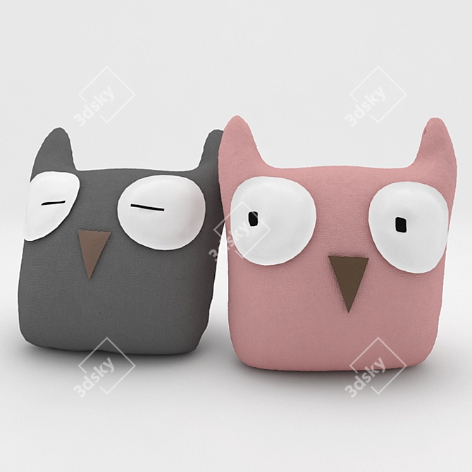 Plush Toy Pillows 3D model image 1