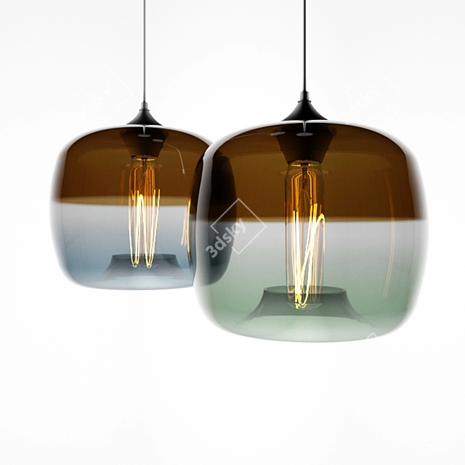 NicheModern Glass Lamp: Elegant Illumination 3D model image 3