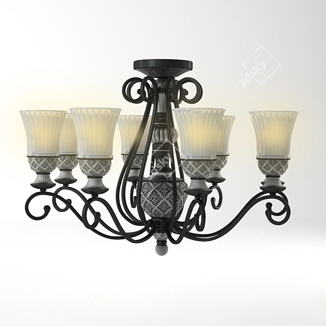 Luxury Versace Chandelier: Elegant & Glamorous 3D model image 1