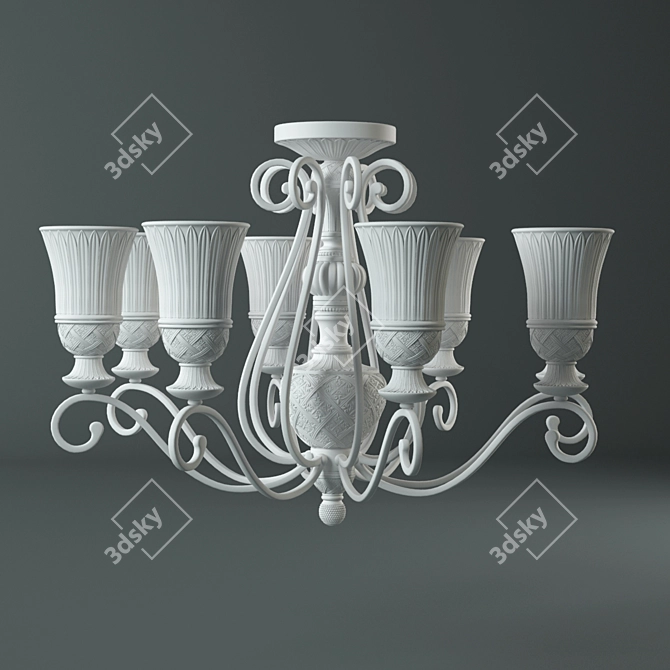 Luxury Versace Chandelier: Elegant & Glamorous 3D model image 2