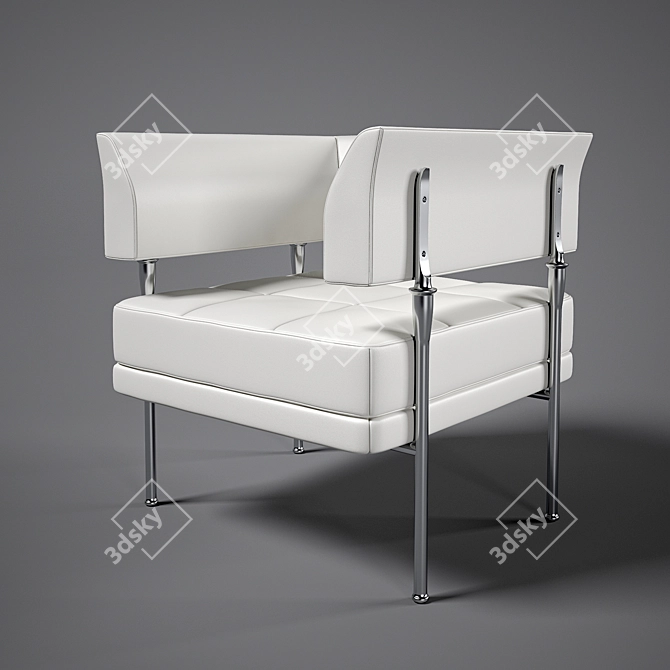 Hydra Castor Leather Recliner 3D model image 1