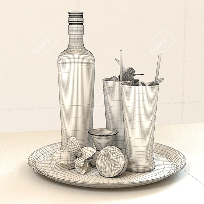 Refreshing Mojito Set 3D model image 2