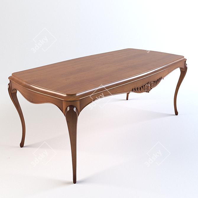 Elegant Gala Dining Table 3D model image 1