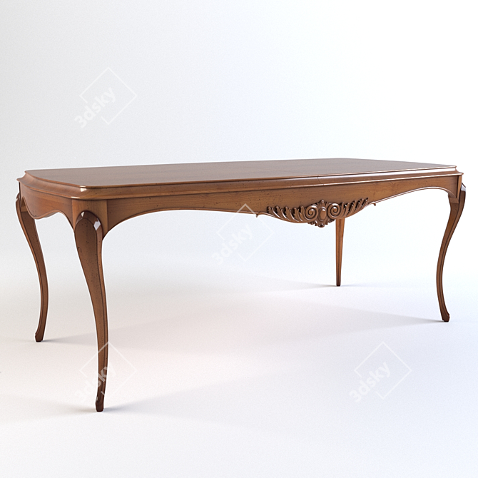 Elegant Gala Dining Table 3D model image 2