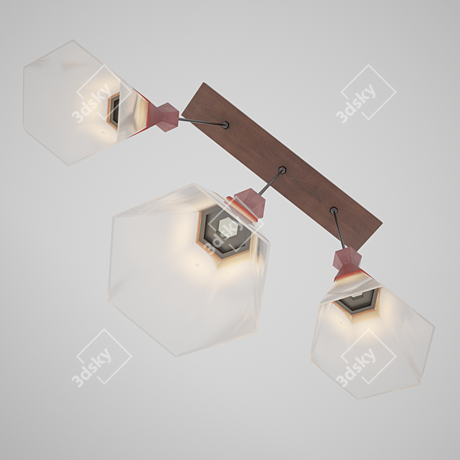 Elegant Metal Pendant Lamp 3D model image 3