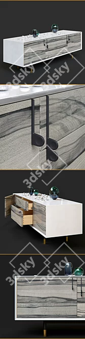 BDDW Lake Mid Credenza: Elegant Storage Solution! 3D model image 2