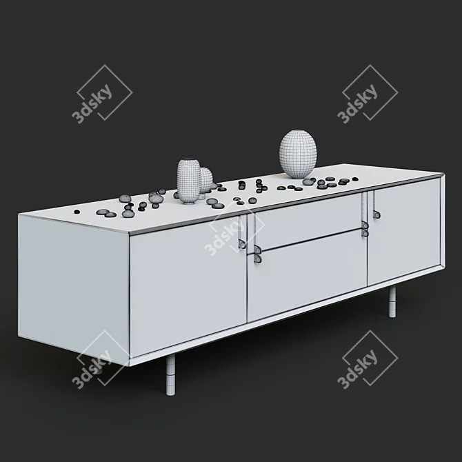 BDDW Lake Mid Credenza: Elegant Storage Solution! 3D model image 3