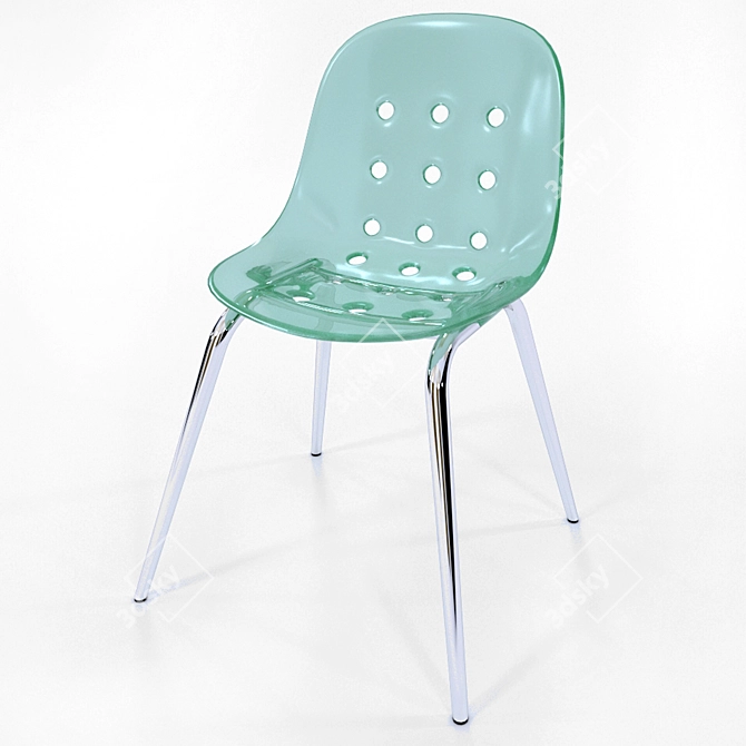 Customizable Multi-Material Chair 3D model image 1