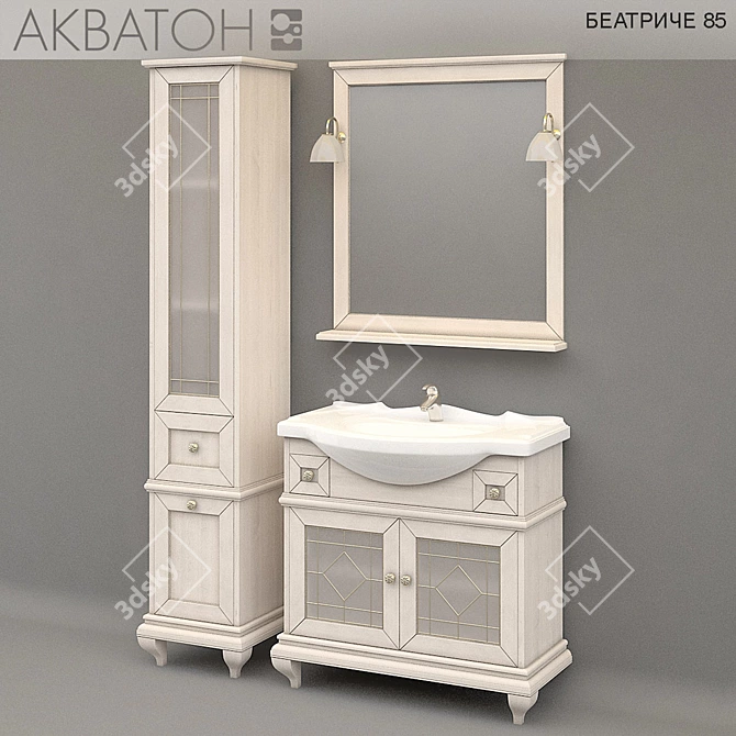 Akvaton Beatrice 85: Classic Furniture with Double Drawers 3D model image 1