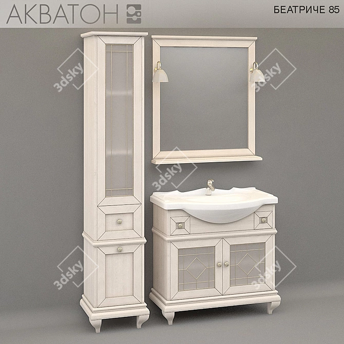 Akvaton Beatrice 85: Classic Furniture with Double Drawers 3D model image 2