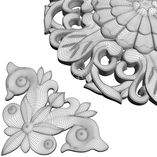 Ethnic Carved Decorations for CNC Cutting 3D model image 2