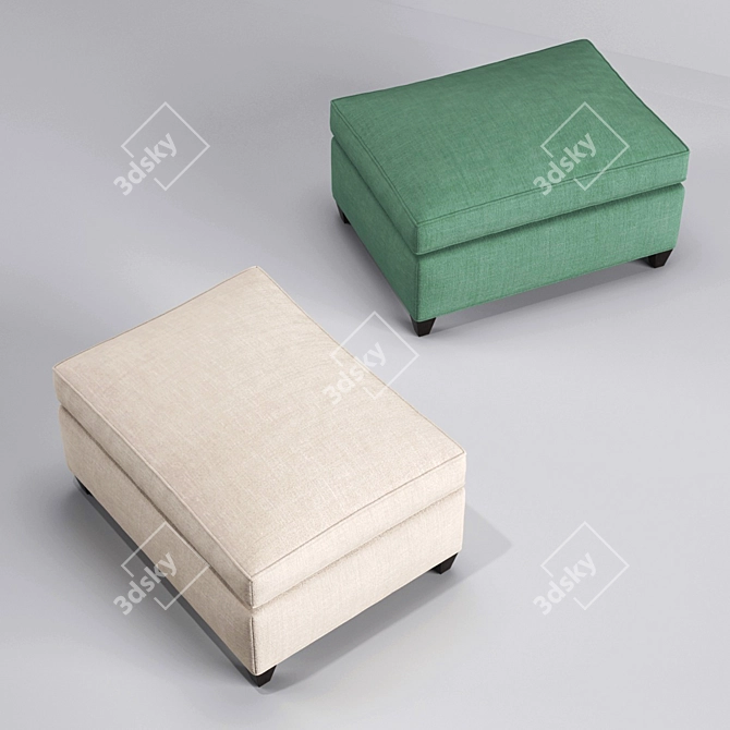 Elegant Dryden Ottoman: Stylish Comfort in Every Detail 3D model image 2