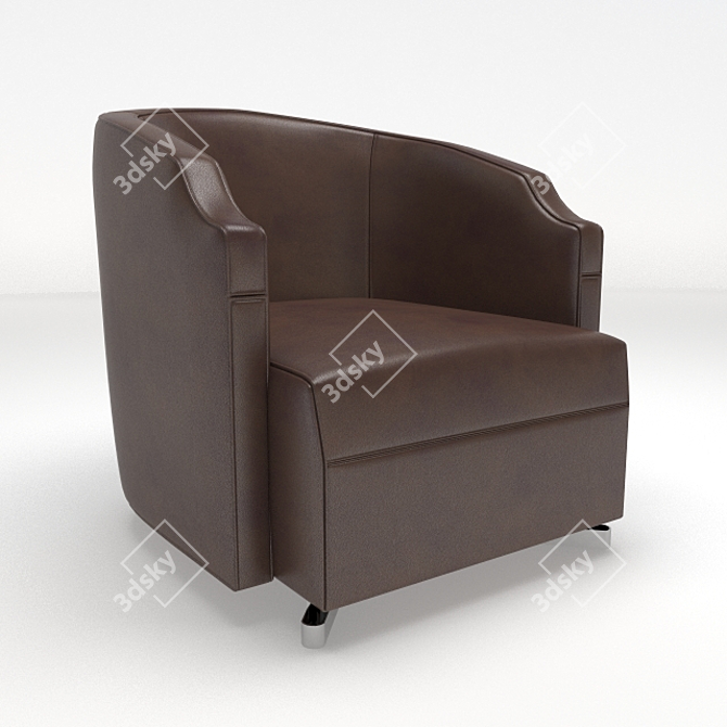 MHLIVING Leather Armchair 67x80x72 cm 3D model image 1