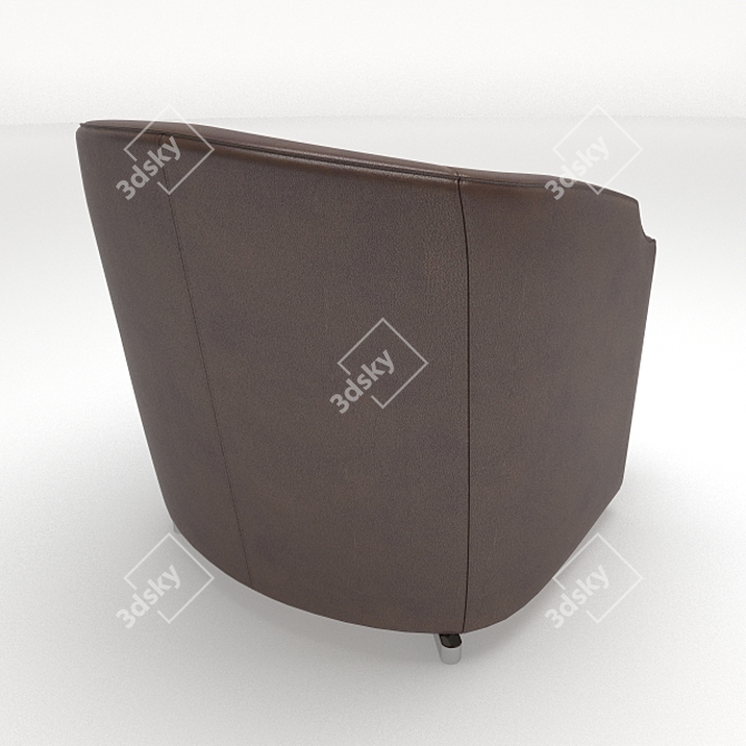 MHLIVING Leather Armchair 67x80x72 cm 3D model image 2