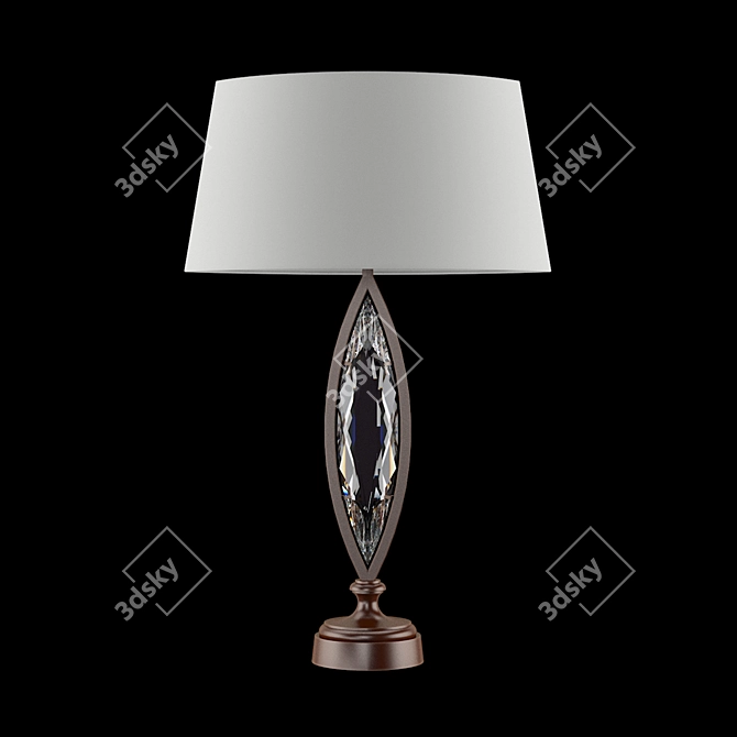 Marquise Antique Bronze Crystal Table Lamp 3D model image 1