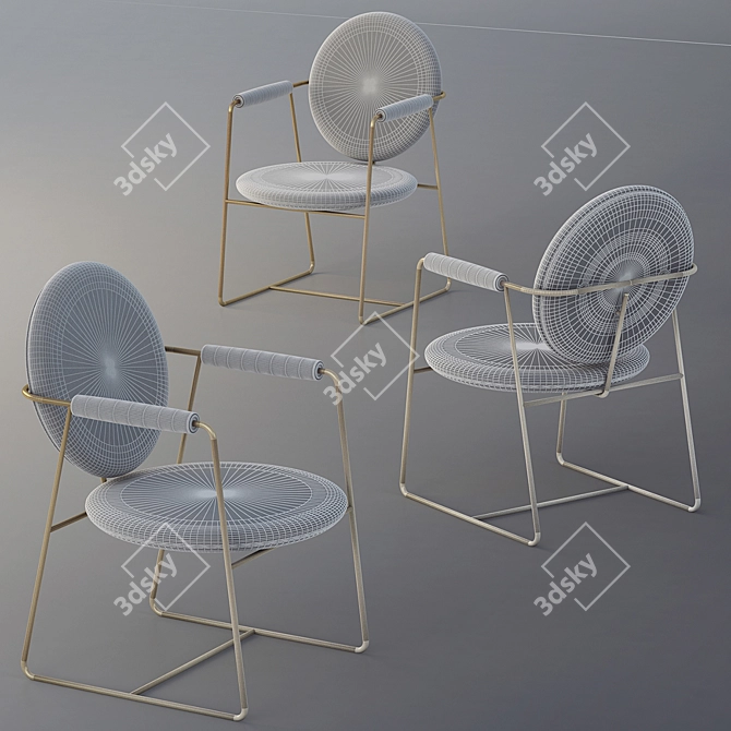 Modern Vray Compatible Baxter Chair 3D model image 2