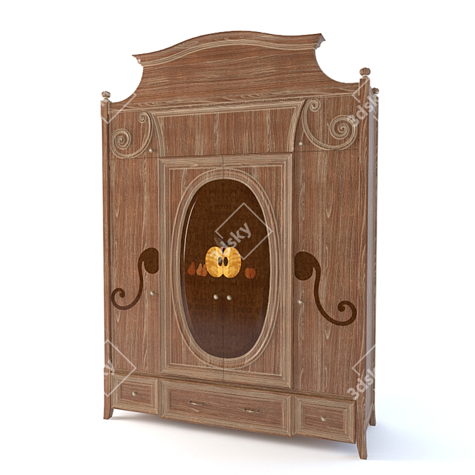 Elegant Fruit Cabinet - Perfect for Storing Fresh Produce! 3D model image 2